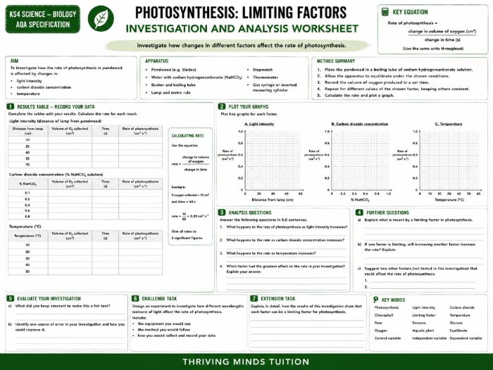 KS4 Science - Biology - Photosynthesis Limiting Factors
