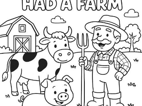 Old MacDonald Had a Farm Colouring Sheet