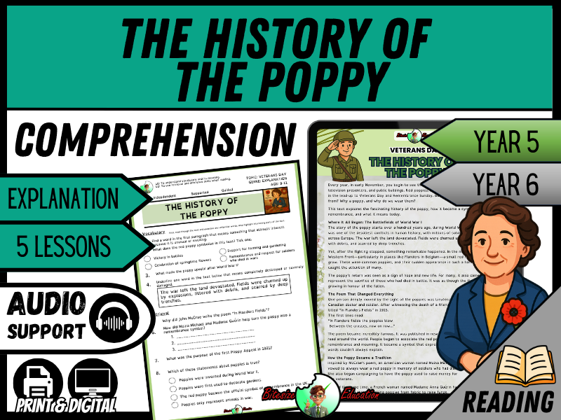 The History of the Poppy | Reading Comprehension | Year 5/6