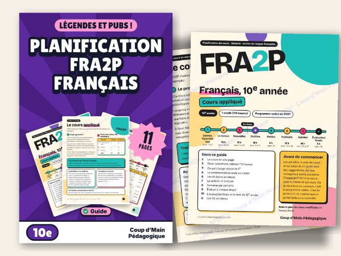 French Course Plan Grade 10 Ontario FRA2P French | Planification FRA2P 10e