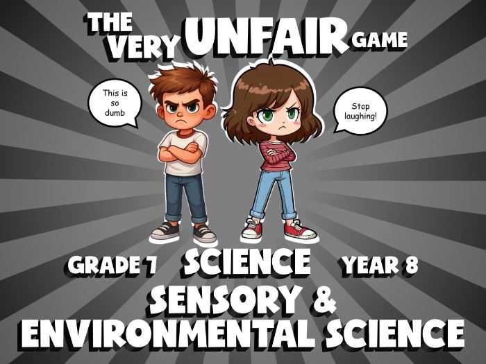 Sensory & Environmental Science VERY UNFAIR GAME | No-Prep Year 8 Science Review Activity