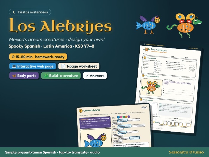 Spooky Spanish: Interactive Alebrije Monsters