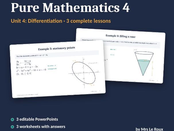 P4 Unit 4: Differentiation (Edexcel IAL)