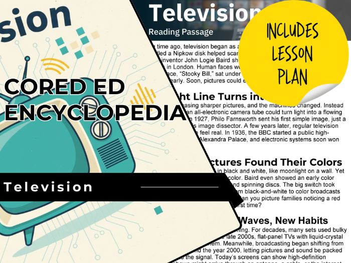 Television Reading Comprehension Passage - Cored Ed Encyclopedia
