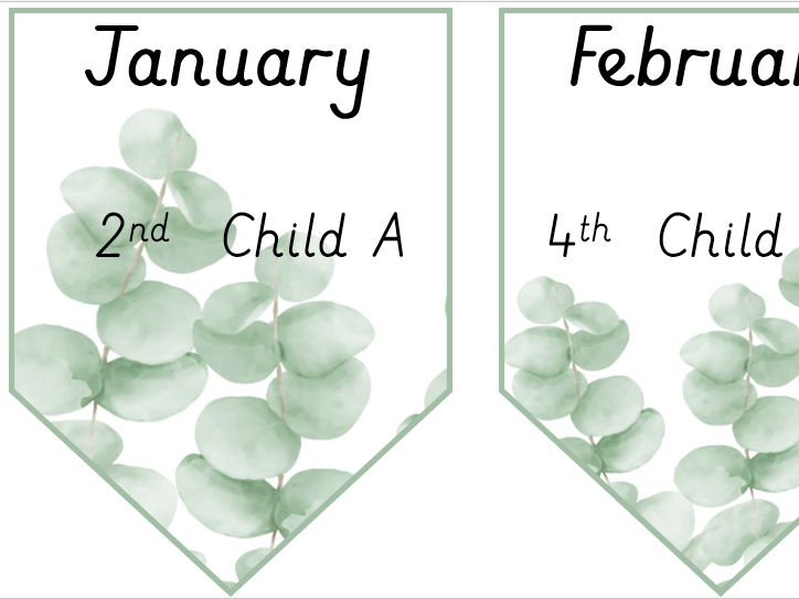 Natural Birthday Display