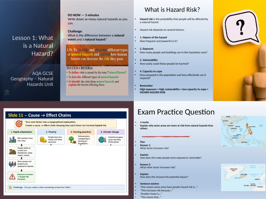AQA GCSE Geography What are Natural Hazards?