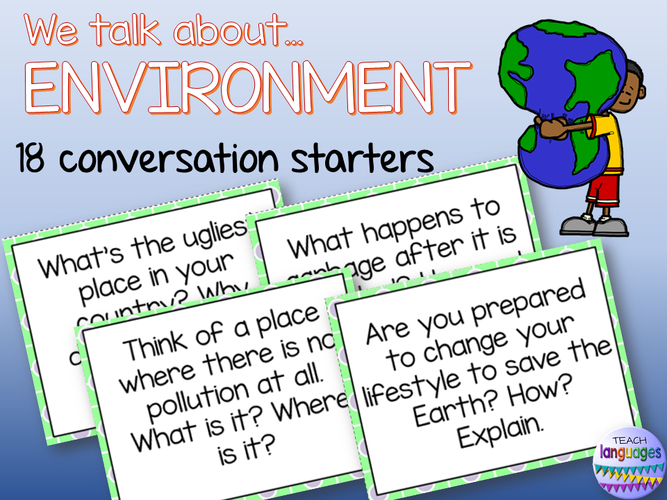 English- Conversation starters Environment