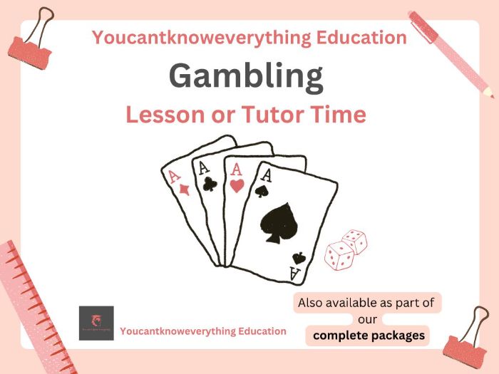 Gambling PSHE Lesson