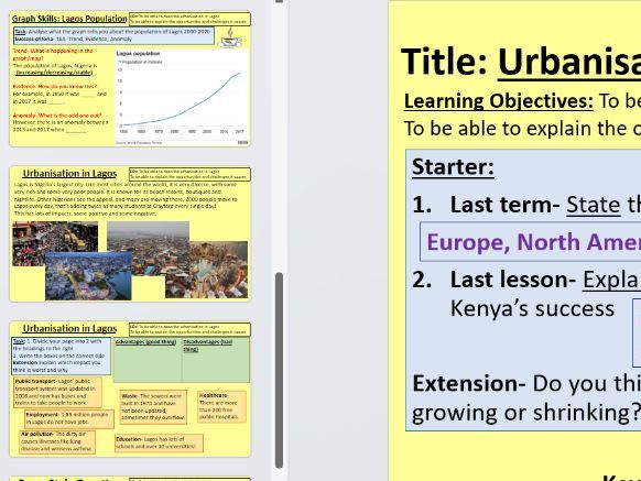 Geography KS3 Africa- Whole module (11 lessons) including assessment and assessment feedback lesson