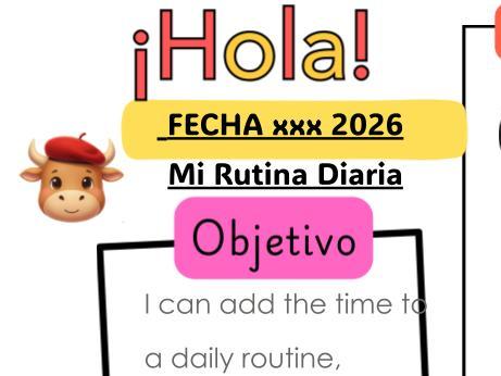 Spanish KS3 - Telling Time/Daily Routine