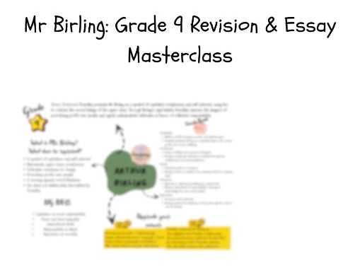 Grade 9 Mr Birling Essay Plan | An Inspector Calls GCSE (Eduqas/WJEC)
