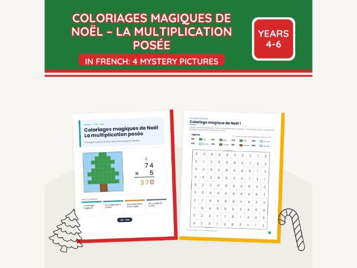 French Christmas Multiply Colour by Code