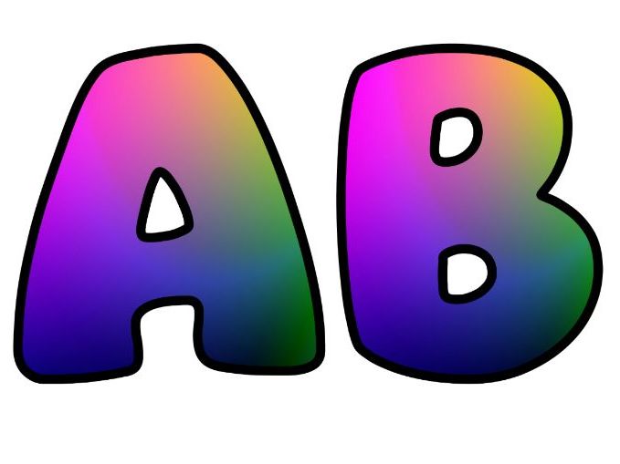 Purple Blue Green Alphabet Lettering Set | Classroom Display | Upper & Lowercase, 0-9