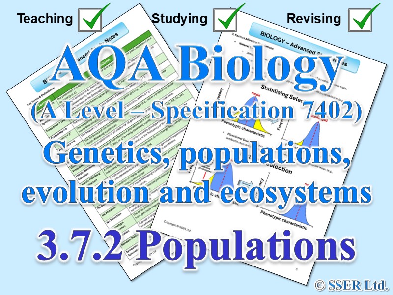 BIOA_AQA Topic Notes: 3.7.2 Populations