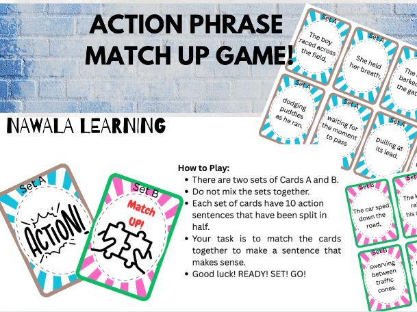 Action Match Up Game!