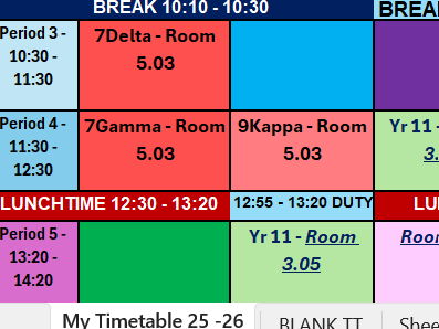 Timetable Template