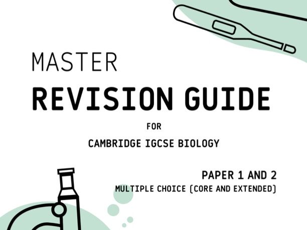 CIE IGCSE Biology 0610 Paper 1 & 2 MCQ Master Revision Guide with Past Paper Analysis and Insights