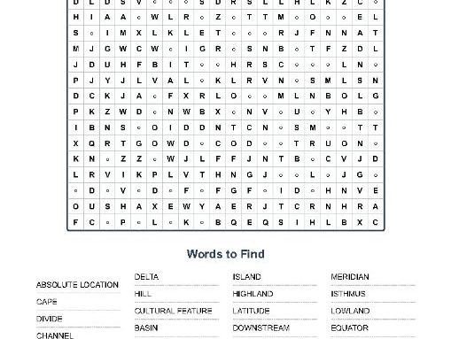 Geography Terms-puzzles