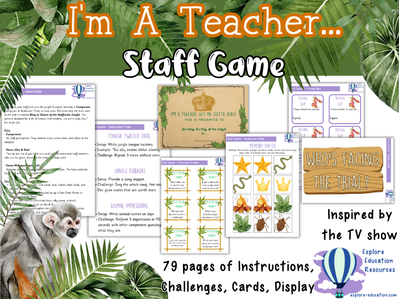 Staffroom Game – I’m A Teacher... Get Me Outta Here!