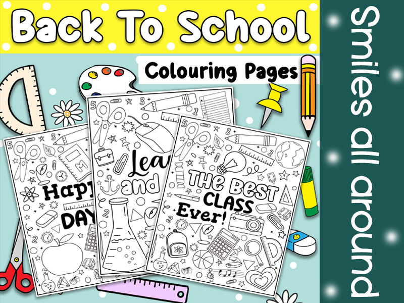 Back to School Colouring Pages | First Day of School Activities | Colouring Pages
