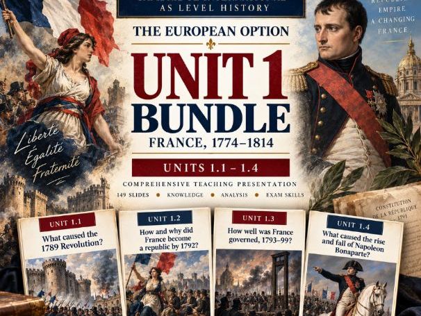 Cambridge AS Level History 9489 | France 1774–1814 | French Revolution & Napoleon Complete Bundle