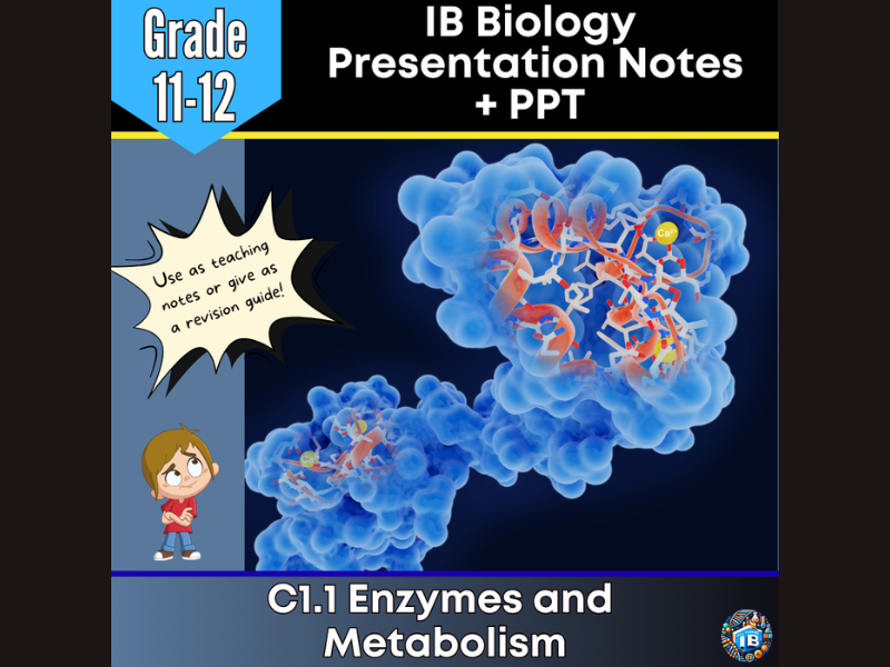 IB DP Biology C1.1 Enzymes & Metabolism Teaching Notes & PowerPoint 2026