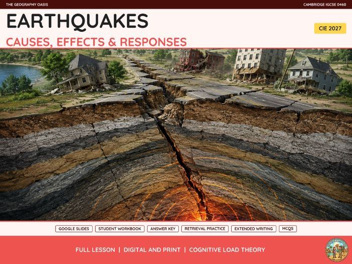 Earthquakes | IGCSE Geography 0460 | Slides & Workbook