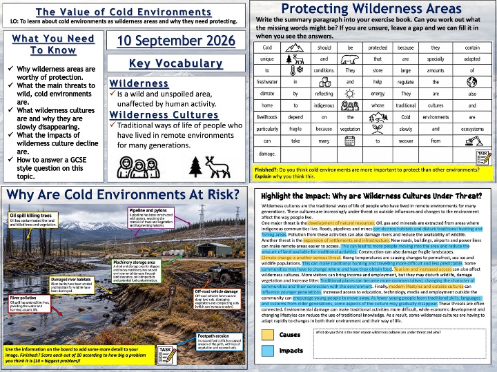 Cold Environments: The Value of Cold Environments As Wilderness Areas