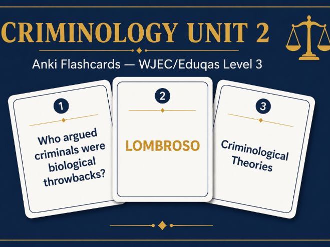 Criminology Unit 2 Anki Flashcards