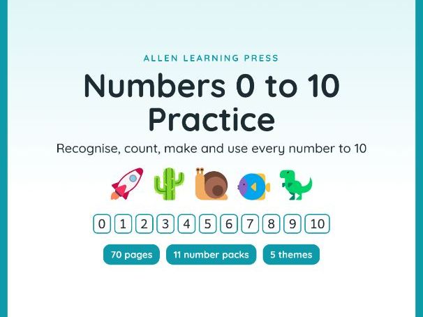 Numbers 0 to 10 Worksheets | Number Sense | Subitising, Counting, Number Bonds