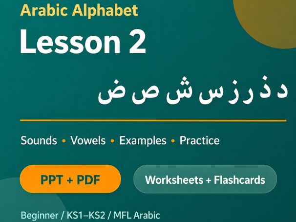 Arabic Phonics Lesson 2:  pptx & pdf