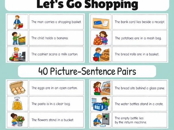 Let's Go Shopping | First Sentences | Grades 1-2