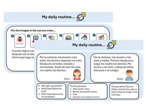 Daily Routine (Spanish) – Ready-to-teach | Teaching Resources
