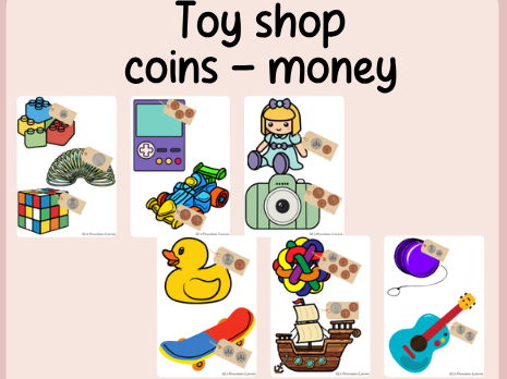 Toy shop- coins- money- maths- continuous provision