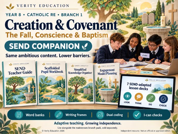 Catholic RE SEND | Y8 B1 The Fall, Conscience & Baptism | RED Adaptive + EHC