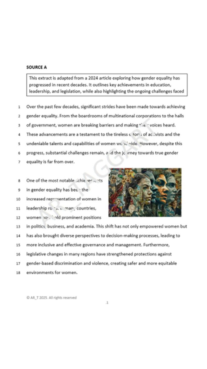 One AQA 2026 GCSE English Language Paper 2 Mock | AO Grids - (Equ ...