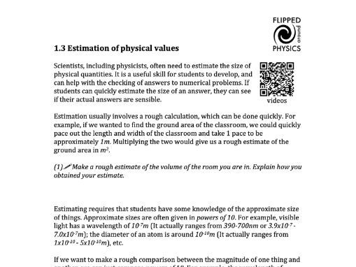 Estimation of physical values