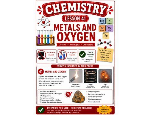 Chemistry cover lesson 41: Metals and oxygen (Ch41) science stand alone lesson