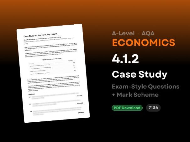 A-Level AQA Economics: 4.1.2 Case Study