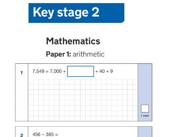 KS2 SATS Maths Arithmetic paper workbook