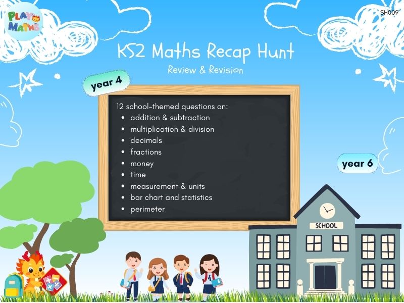 KS2 Maths Recap Hunt - Year 4 Review / Revision