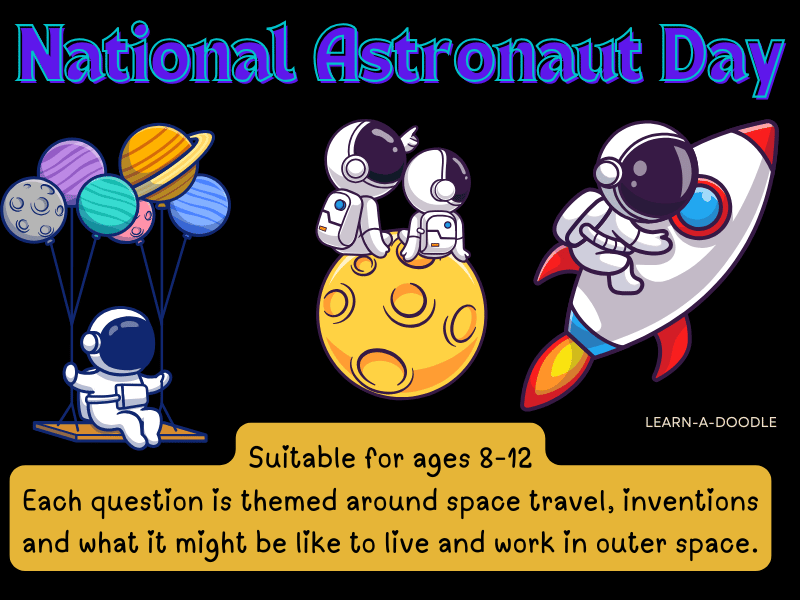 Suit Up for Space! Kids’ Question Pages for May 5th Astronaut Day