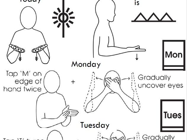 Makaton Vocabulary Days of the Week
