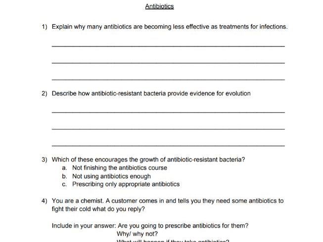 Antibiotics & Resistance KS3 | Teaching Resources