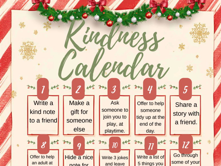 Kindness advent calendar