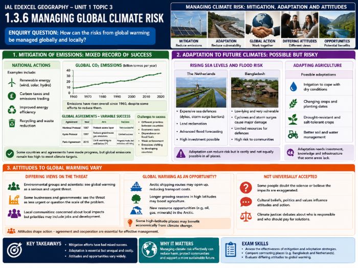 iAL Edexcel Geography – Unit 1 Topic 1: World at Risk - 1.3.6 Managing Global Climate Risk