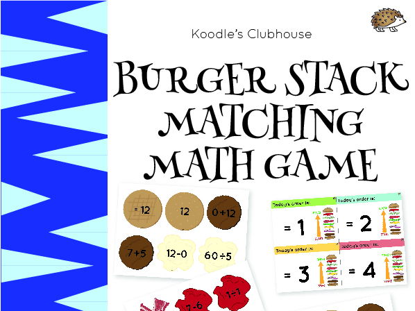 Burger stack matching math games