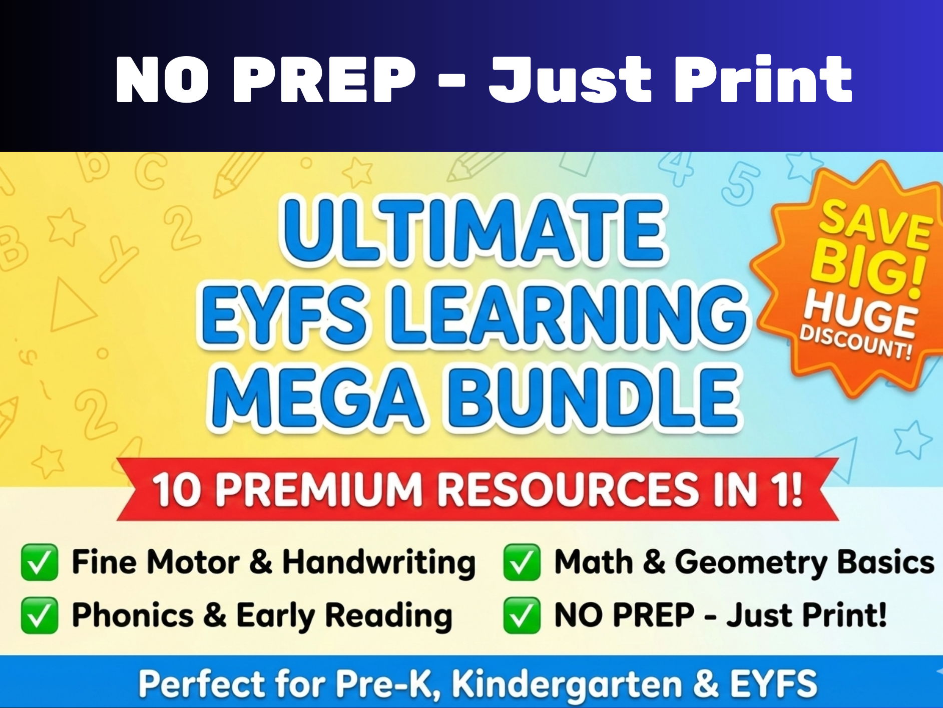 The Ultimate EYFS & Pre-K Learning Mega Bundle: Fine Motor, Phonics & Early Math (10-in-1 Pack)