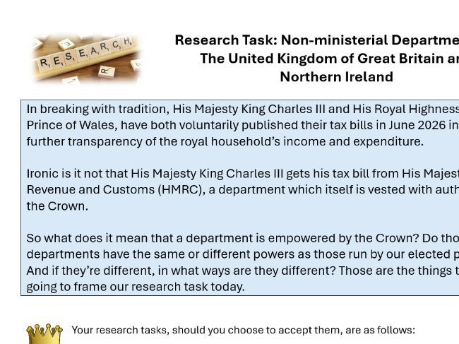 Non-ministerial Departments of the UK