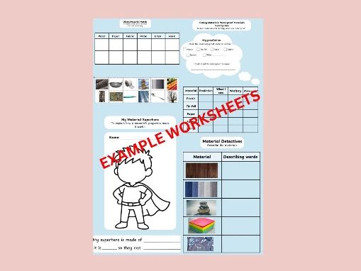 Year 1 Science Unit: Everyday Materials (5 Lesson Plans)